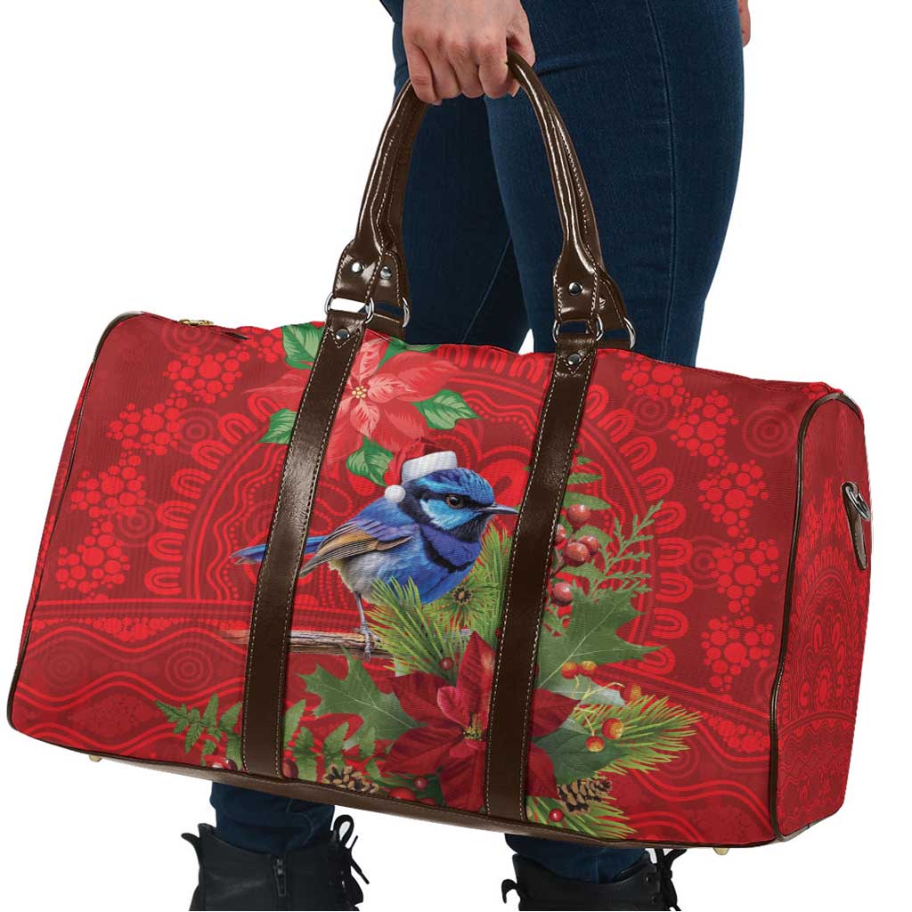 Aussie Superb Fairywren Bird Travel Bag Aboriginal Inspired Christmas - Aussie Hoodie