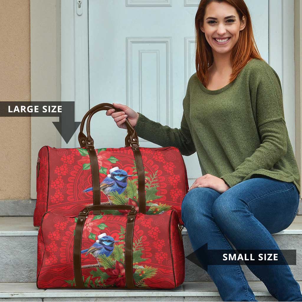 Aussie Superb Fairywren Bird Travel Bag Aboriginal Inspired Christmas - Aussie Hoodie
