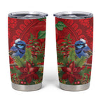 Aussie Superb Fairywren Bird Tumbler Cup Aboriginal Inspired Christmas - Aussie Hoodie