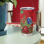 Aussie Superb Fairywren Bird Tumbler Cup Aboriginal Inspired Christmas - Aussie Hoodie