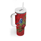 Aussie Superb Fairywren Bird Tumbler With Handle Aboriginal Inspired Christmas - Aussie Hoodie