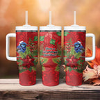 Aussie Superb Fairywren Bird Tumbler With Handle Aboriginal Inspired Christmas - Aussie Hoodie