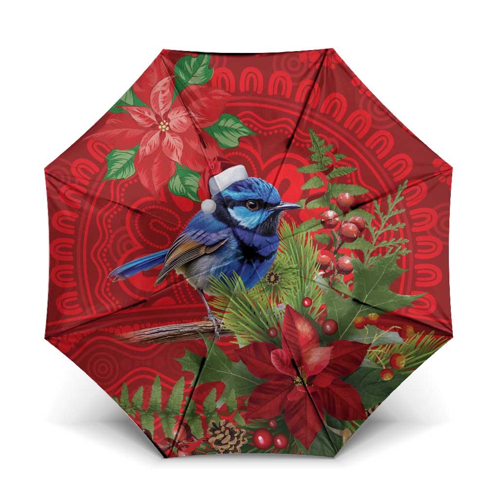 Aussie Superb Fairywren Bird Umbrella Aboriginal Inspired Christmas - Aussie Hoodie
