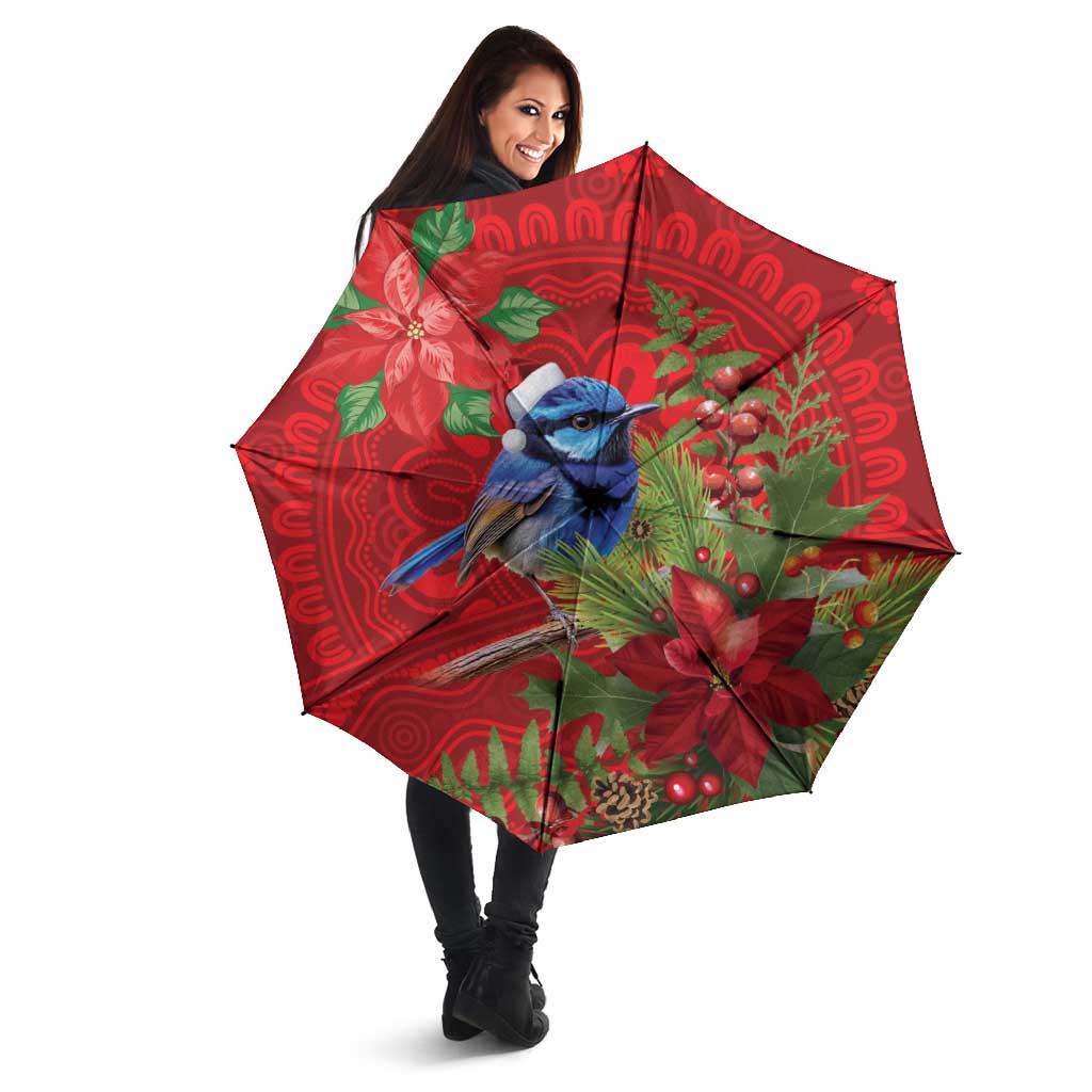 Aussie Superb Fairywren Bird Umbrella Aboriginal Inspired Christmas - Aussie Hoodie