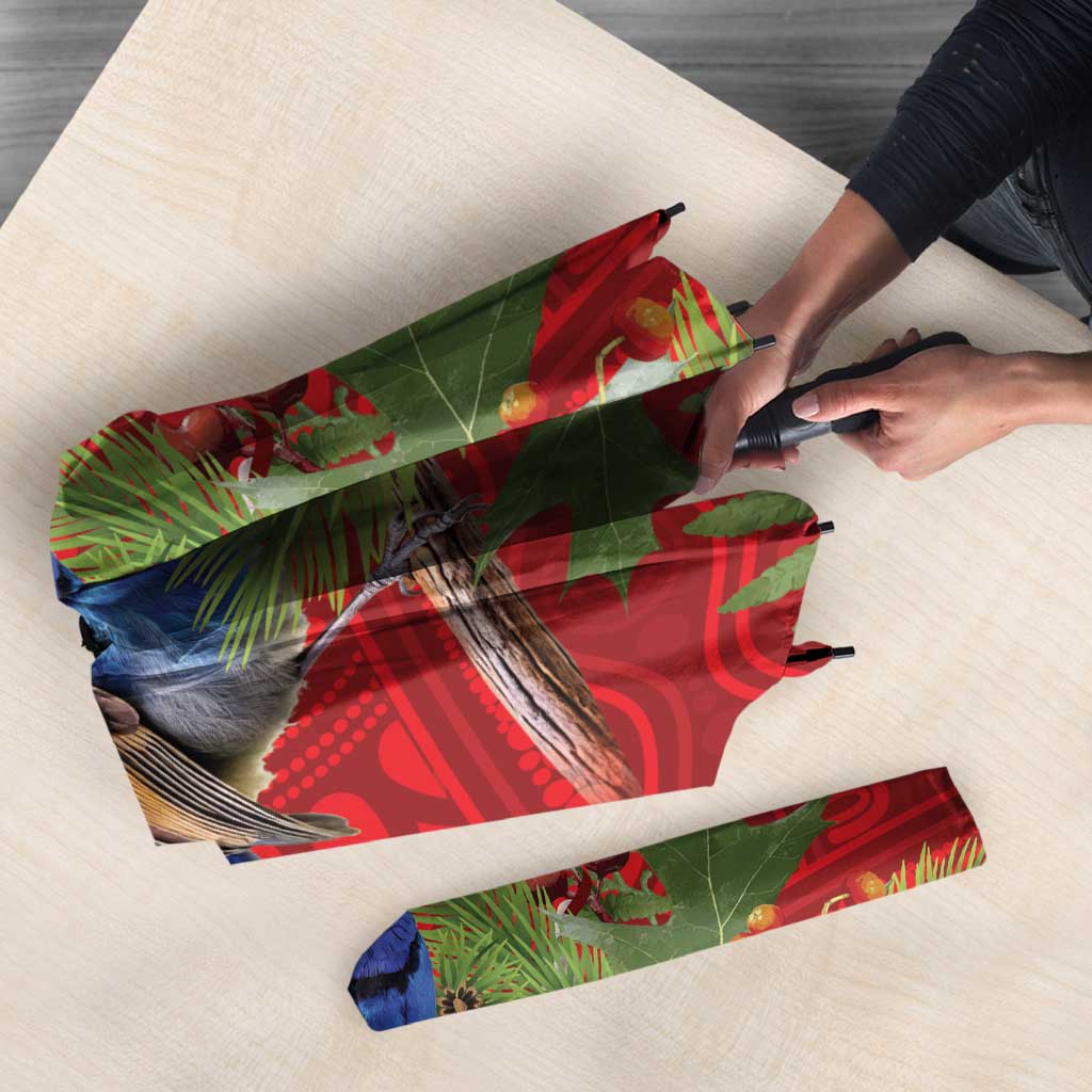 Aussie Superb Fairywren Bird Umbrella Aboriginal Inspired Christmas - Aussie Hoodie
