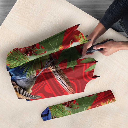 Aussie Superb Fairywren Bird Umbrella Aboriginal Inspired Christmas - Aussie Hoodie