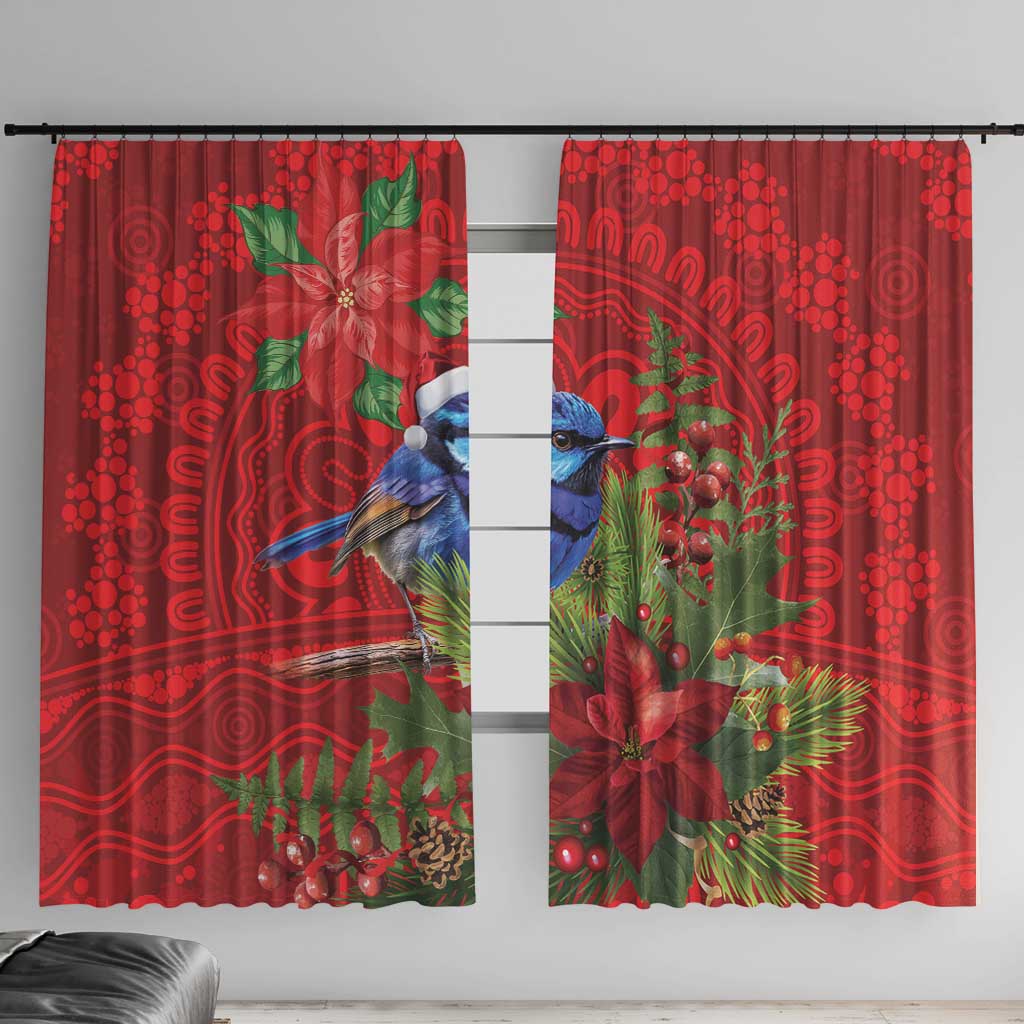 Aussie Superb Fairywren Bird Window Curtain Aboriginal Inspired Christmas - Aussie Hoodie