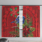 Aussie Superb Fairywren Bird Window Curtain Aboriginal Inspired Christmas - Aussie Hoodie