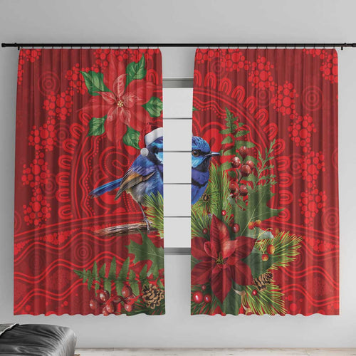 Aussie Superb Fairywren Bird Window Curtain Aboriginal Inspired Christmas - Aussie Hoodie