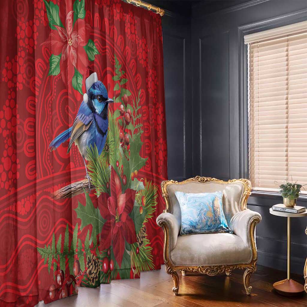 Aussie Superb Fairywren Bird Window Curtain Aboriginal Inspired Christmas - Aussie Hoodie