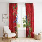 Aussie Superb Fairywren Bird Window Curtain Aboriginal Inspired Christmas - Aussie Hoodie