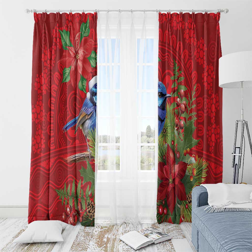 Aussie Superb Fairywren Bird Window Curtain Aboriginal Inspired Christmas - Aussie Hoodie