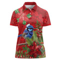 Aussie Superb Fairywren Bird Women Polo Shirt Aboriginal Inspired Christmas - Aussie Hoodie