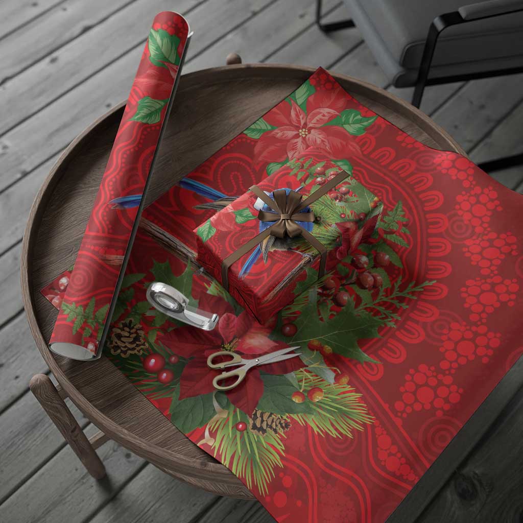 Aussie Superb Fairywren Bird Wrapping Paper Aboriginal Inspired Christmas - Aussie Hoodie