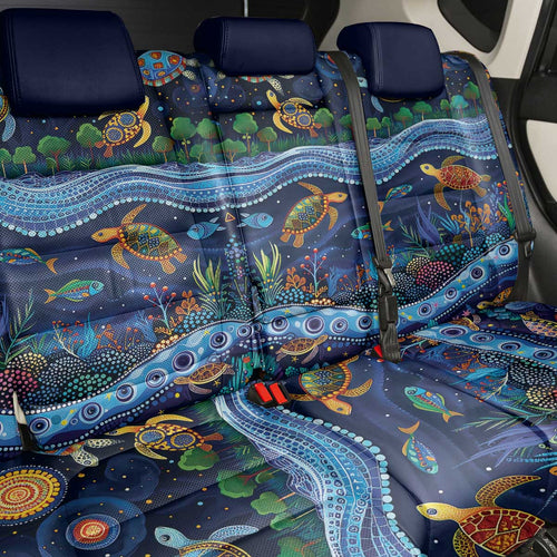 Australian Landscapes Back Car Seat Cover Aboriginal Dreamtime Story