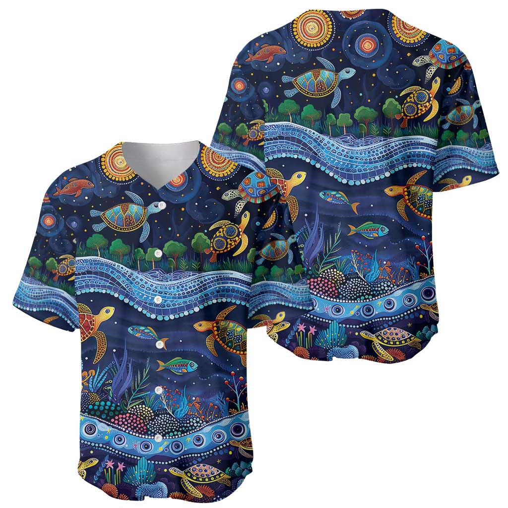 Australian Landscapes Baseball Jersey Aboriginal Dreamtime Story