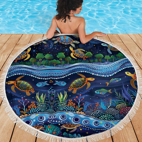 Australian Landscapes Beach Blanket Aboriginal Dreamtime Story