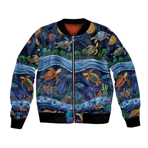 Australian Landscapes Bomber Jacket Aboriginal Dreamtime Story