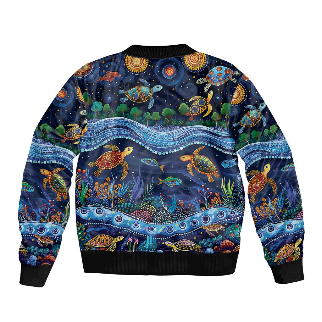 Australian Landscapes Bomber Jacket Aboriginal Dreamtime Story