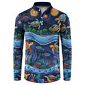 Australian Landscapes Button Sweatshirt Aboriginal Dreamtime Story
