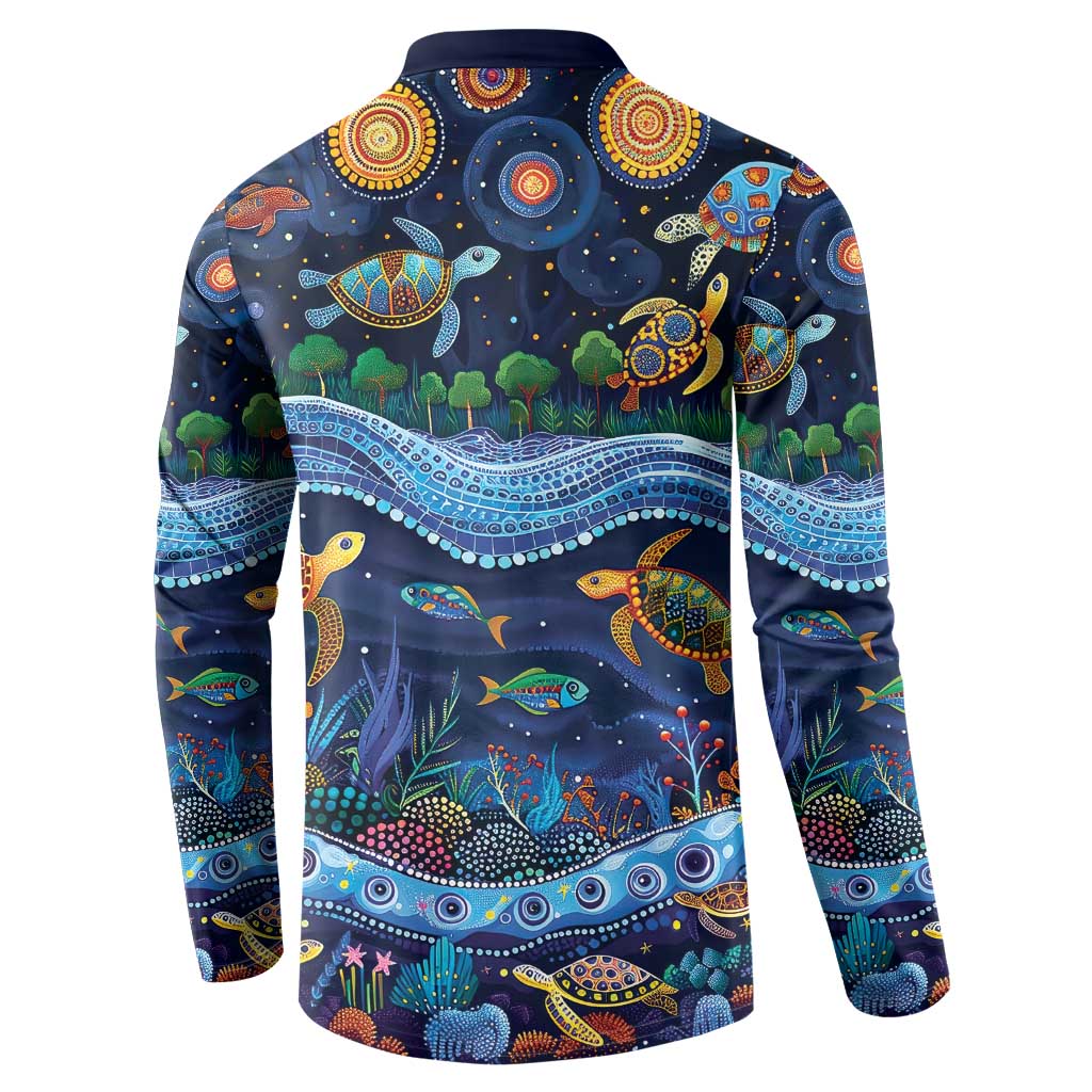 Australian Landscapes Button Sweatshirt Aboriginal Dreamtime Story