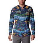 Australian Landscapes Button Sweatshirt Aboriginal Dreamtime Story