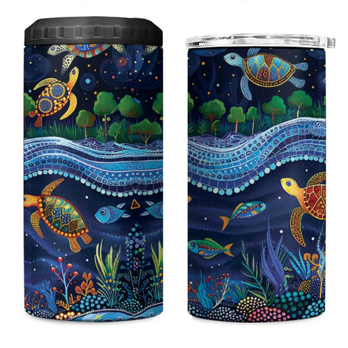 Australian Landscapes 4 in 1 Can Cooler Tumbler Aboriginal Dreamtime Story