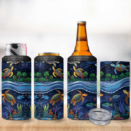 Australian Landscapes 4 in 1 Can Cooler Tumbler Aboriginal Dreamtime Story