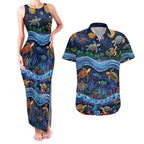 Australian Landscapes Couples Matching Tank Maxi Dress and Hawaiian Shirt Aboriginal Dreamtime Story