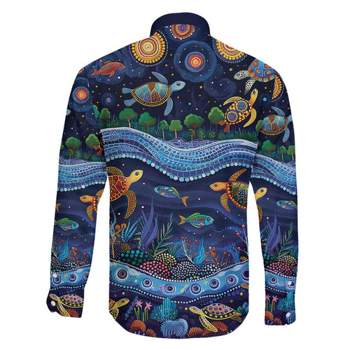 Australian Landscapes Family Matching Short Sleeve Bodycon Dress and Hawaiian Shirt Aboriginal Dreamtime Story