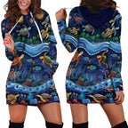 Australian Landscapes Hoodie Dress Aboriginal Dreamtime Story