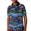 Australian Landscapes Kid Polo Shirt Aboriginal Dreamtime Story