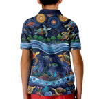 Australian Landscapes Kid Polo Shirt Aboriginal Dreamtime Story