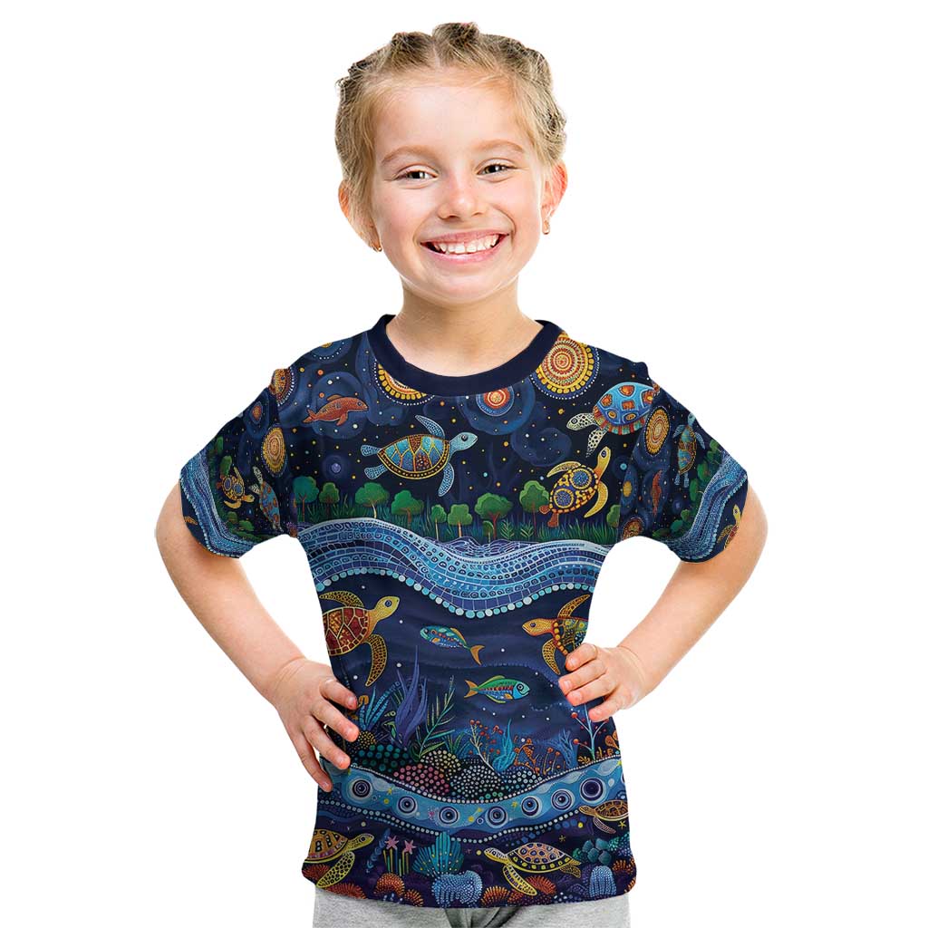 Australian Landscapes Kid T Shirt Aboriginal Dreamtime Story