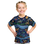 Australian Landscapes Kid T Shirt Aboriginal Dreamtime Story