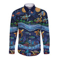 Australian Landscapes Long Sleeve Button Shirt Aboriginal Dreamtime Story