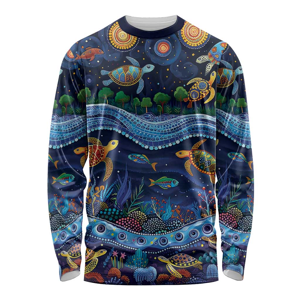 Australian Landscapes Long Sleeve Shirt Aboriginal Dreamtime Story