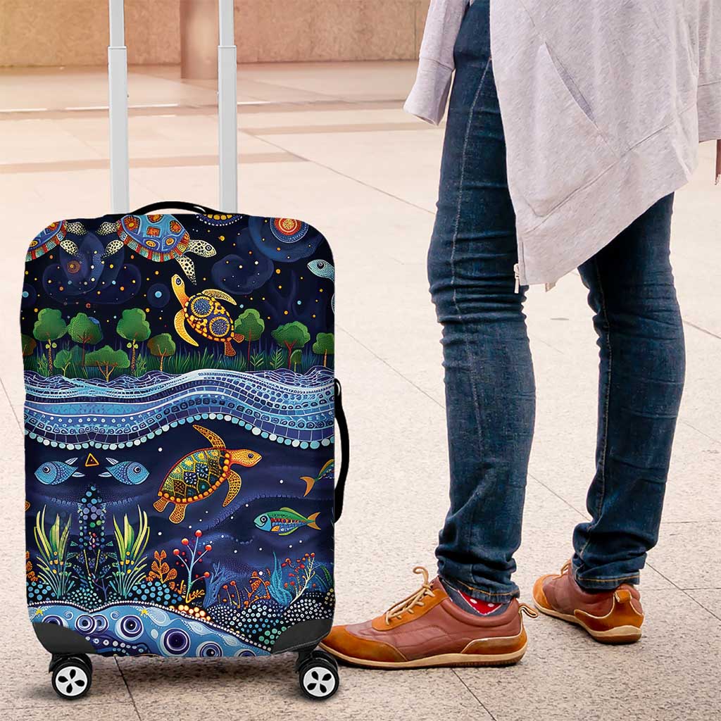 Australian Landscapes Luggage Cover Aboriginal Dreamtime Story