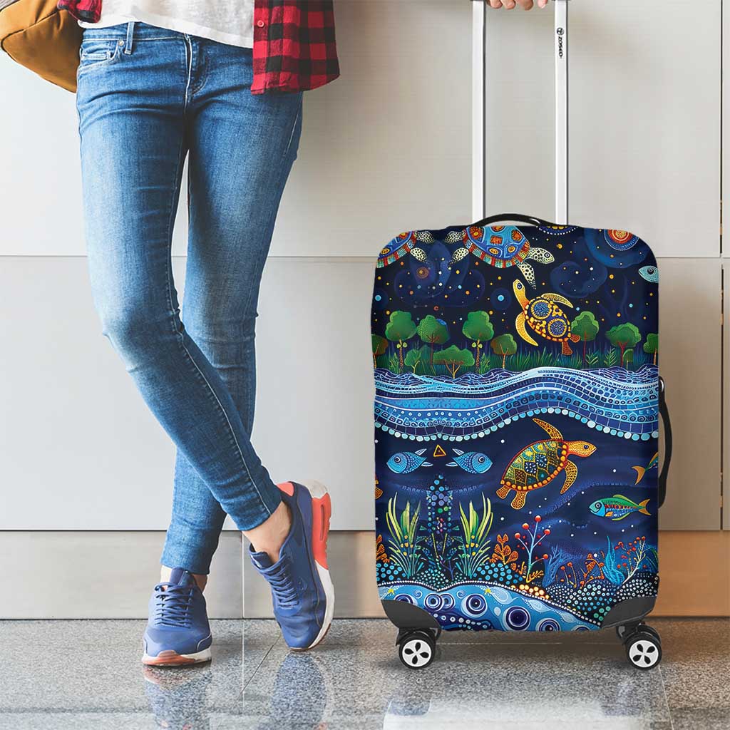 Australian Landscapes Luggage Cover Aboriginal Dreamtime Story