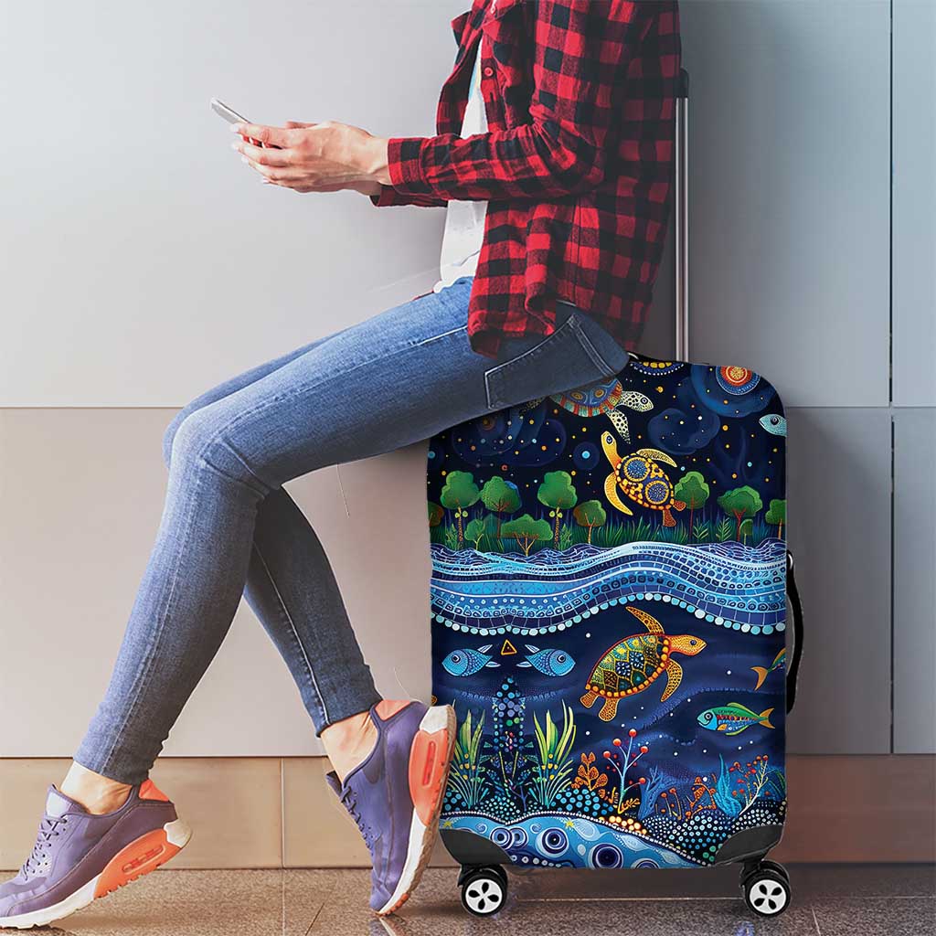 Australian Landscapes Luggage Cover Aboriginal Dreamtime Story