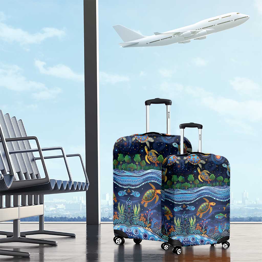 Australian Landscapes Luggage Cover Aboriginal Dreamtime Story