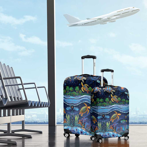 Australian Landscapes Luggage Cover Aboriginal Dreamtime Story