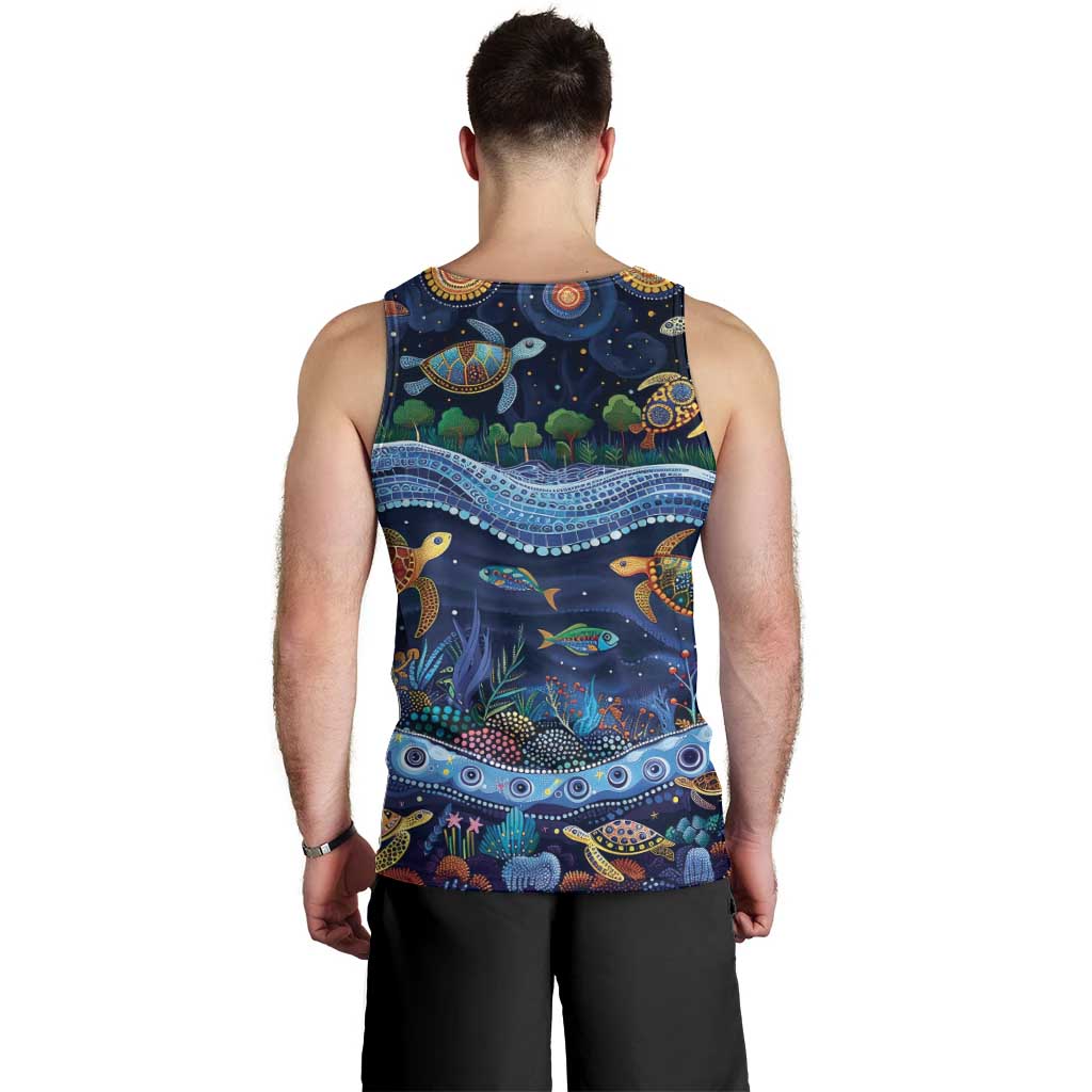 Australian Landscapes Men Tank Top Aboriginal Dreamtime Story