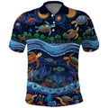 Australian Landscapes Polo Shirt Aboriginal Dreamtime Story