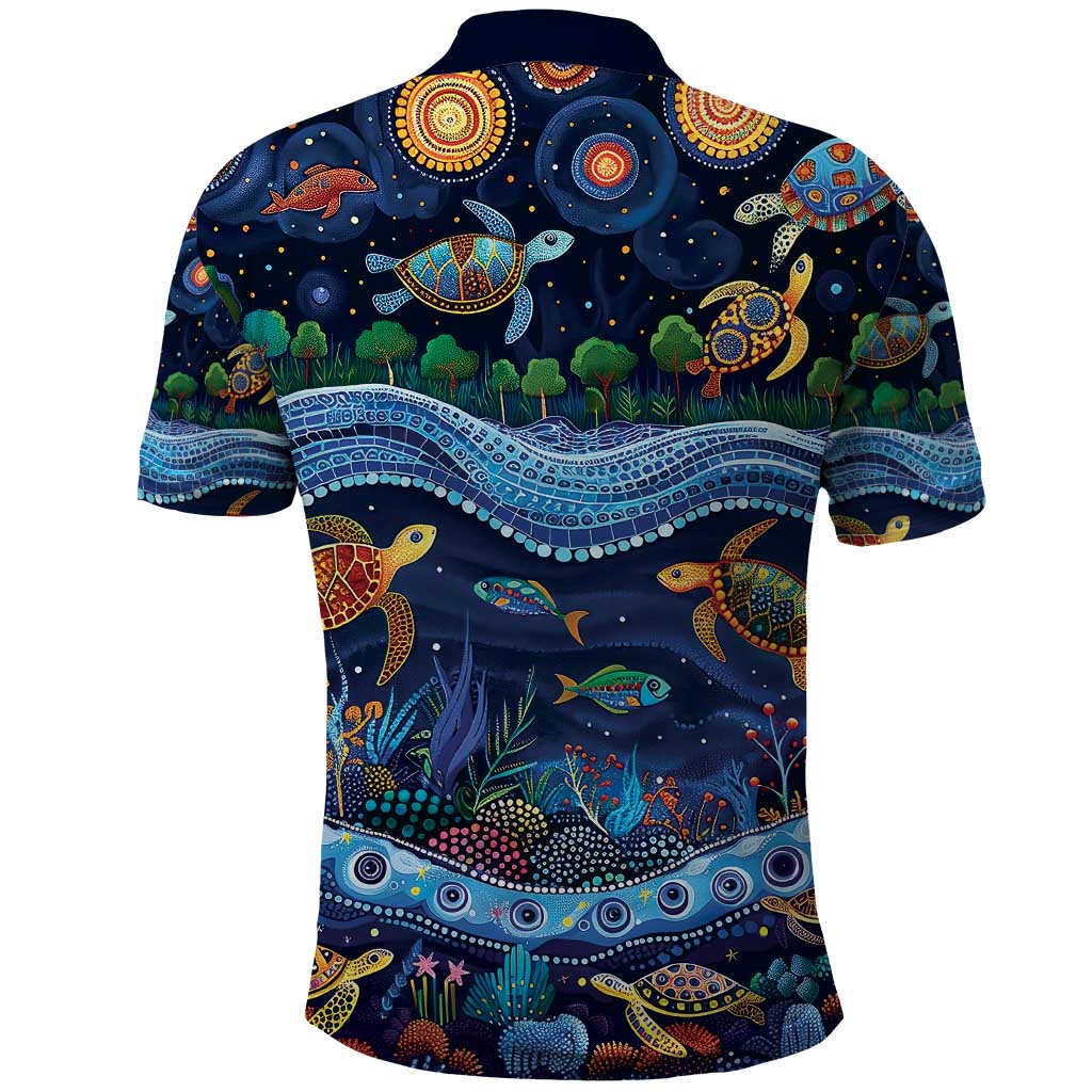 Australian Landscapes Polo Shirt Aboriginal Dreamtime Story