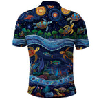 Australian Landscapes Polo Shirt Aboriginal Dreamtime Story