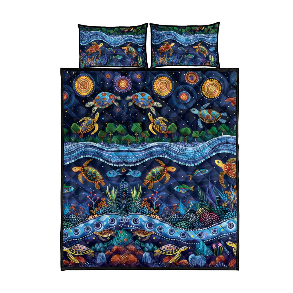 Australian Landscapes Quilt Bed Set Aboriginal Dreamtime Story