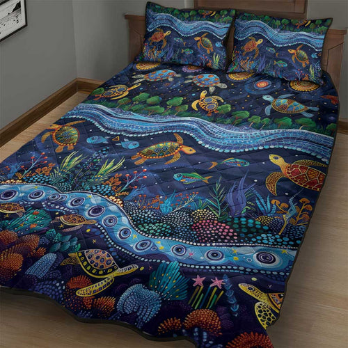 Australian Landscapes Quilt Bed Set Aboriginal Dreamtime Story