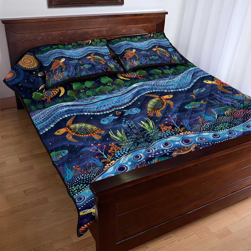Australian Landscapes Quilt Bed Set Aboriginal Dreamtime Story