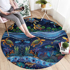 Australian Landscapes Round Carpet Aboriginal Dreamtime Story